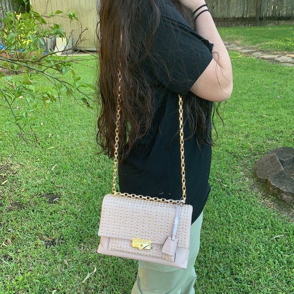 Micheal kors Studded Leather Chain Shoulder Bag - Picture 9 of 16